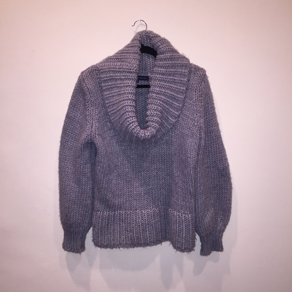 Oversized, warm grey sweater